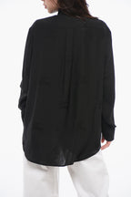 Burberry Silk IVANNA Shirt with Logo Print