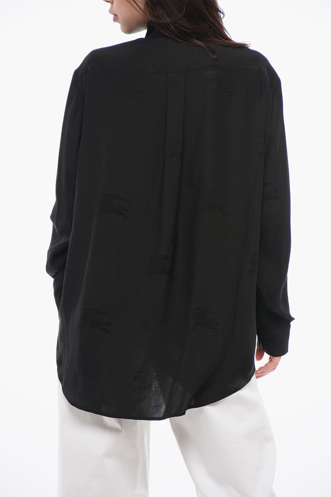 Burberry Silk IVANNA Shirt with Logo Print
