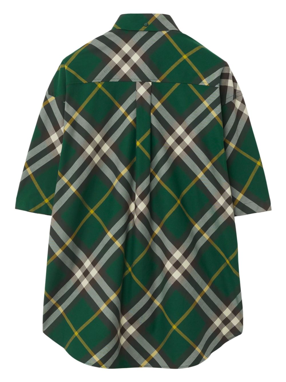 Burberry Men Check Motif Cotton Shirt