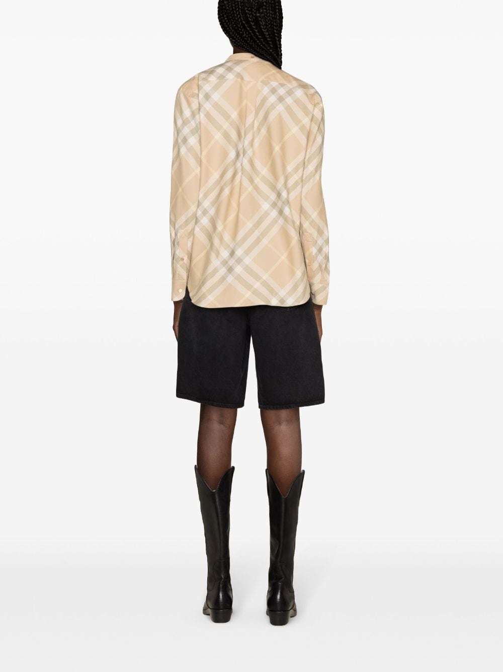 Burberry Women Check Motif Cotton Shirt