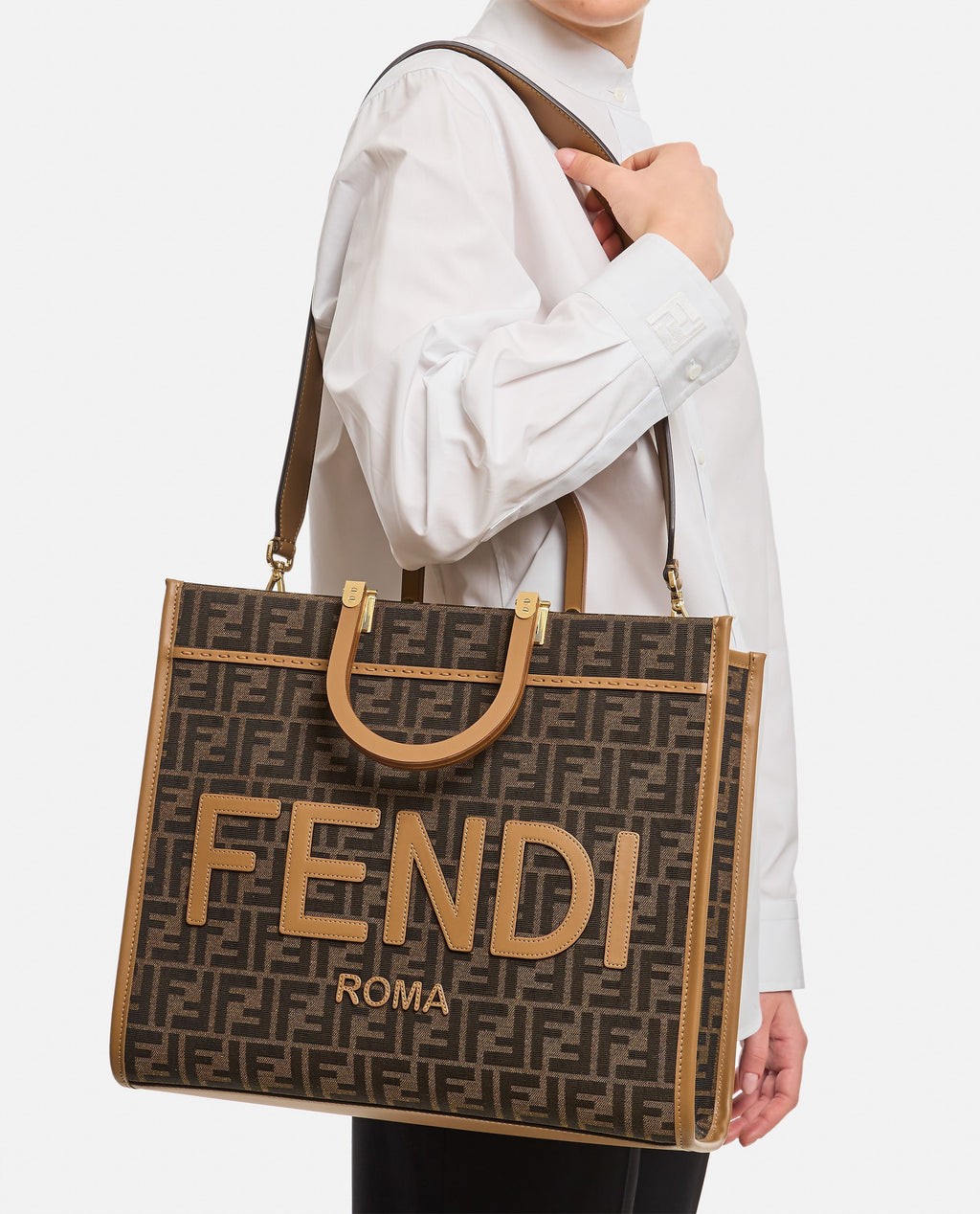 Fendi Women Fendi Sunshine Jacquard Tote Bag