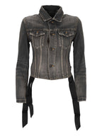 Balenciaga Women Lace-Up Denim Jacket