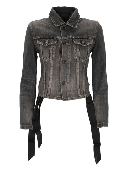 Balenciaga Women Lace-Up Denim Jacket