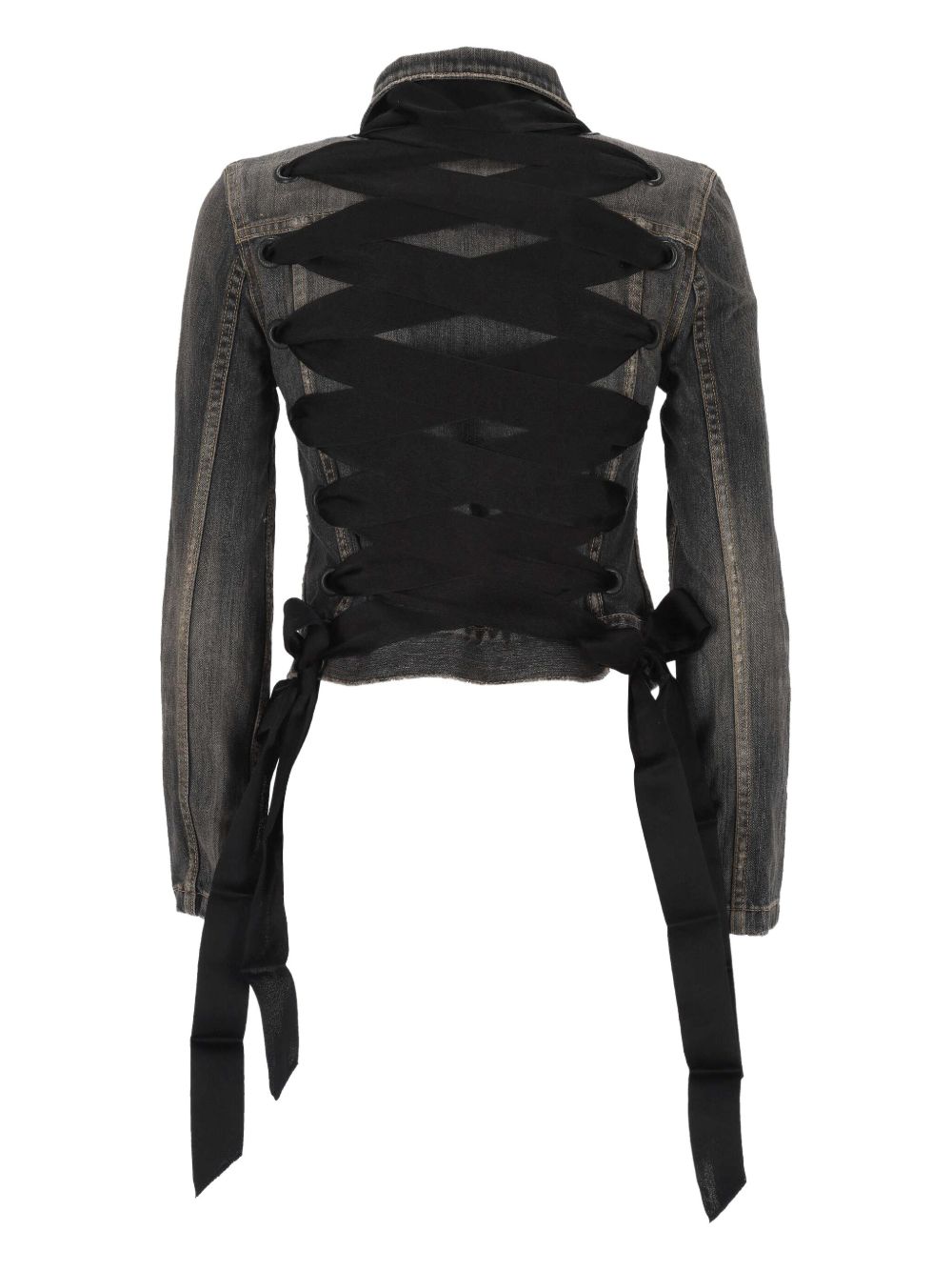 Balenciaga Women Lace-Up Denim Jacket