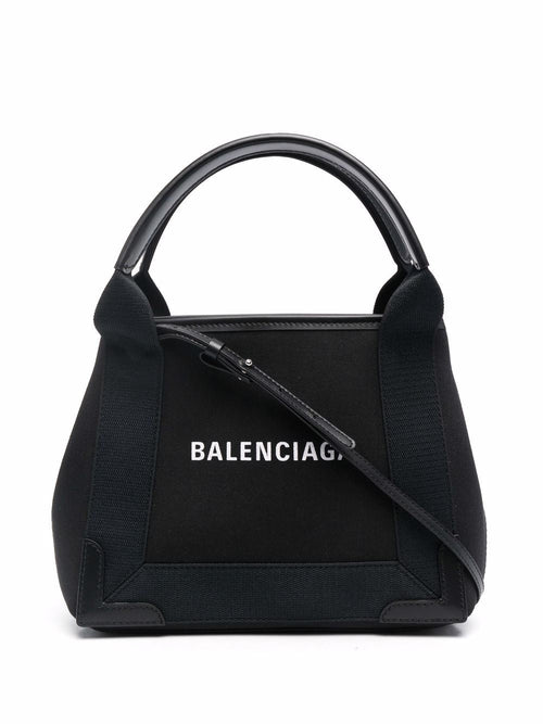 Balenciaga Women Navy Cabas Xs Canvas Tote Bag