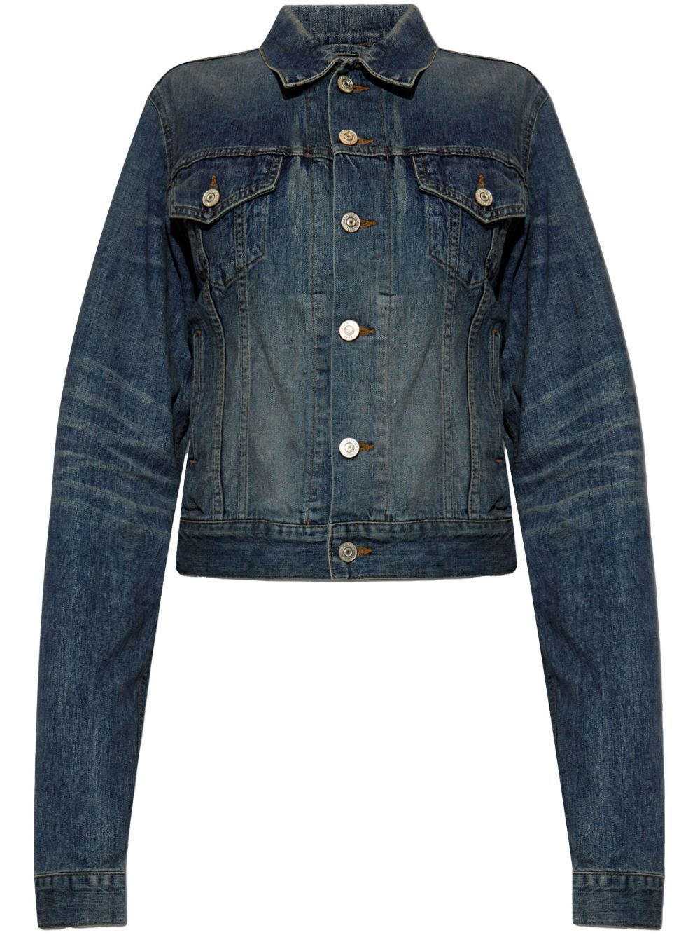 Balenciaga Women Denim Fitted Jacket