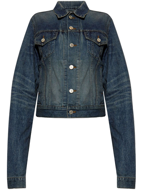 Balenciaga Women Denim Fitted Jacket