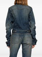 Balenciaga Women Denim Fitted Jacket