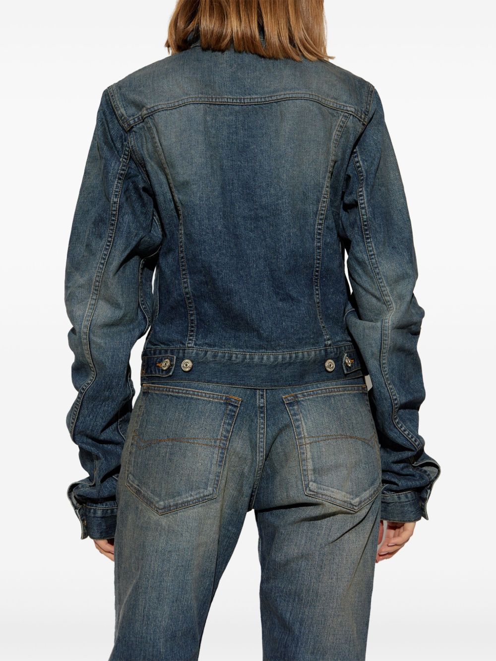 Balenciaga Women Denim Fitted Jacket