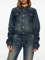 Balenciaga Women Denim Fitted Jacket