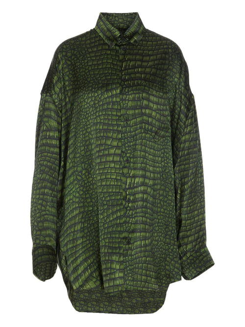 Balenciaga Women Silk Long Shirt