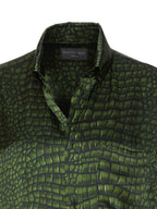 Balenciaga Women Silk Long Shirt