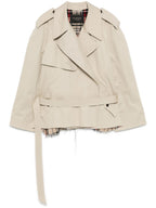 Balenciaga Women Cotton Cropped Trench Coat