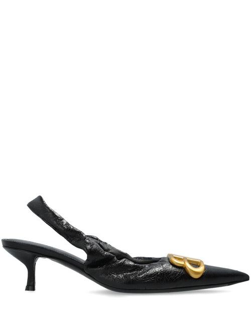 Balenciaga Women Monaco Leather Slingback Pumps