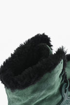 Burberry Suede CHUGGA Ankle Boots with Real Fur Inner