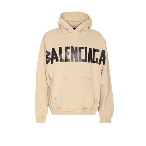 Balenciaga Men Tape Type Ripped Pocket Hoodie