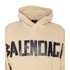Balenciaga Men Tape Type Ripped Pocket Hoodie