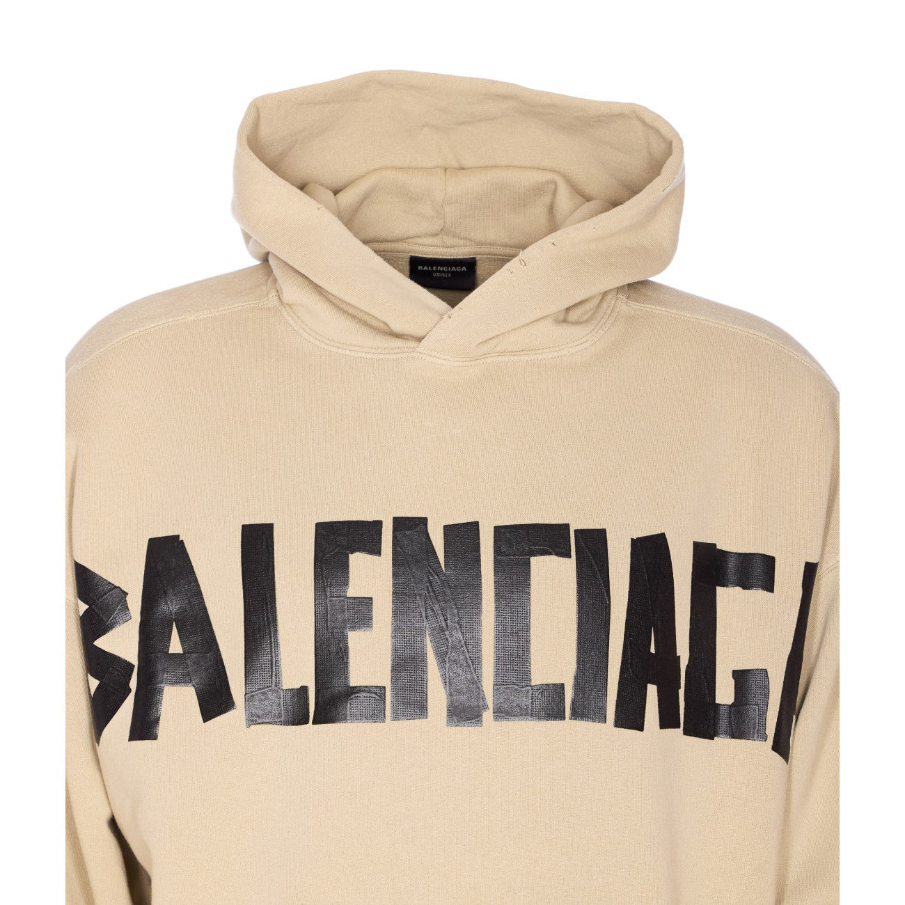 Balenciaga Men Tape Type Ripped Pocket Hoodie