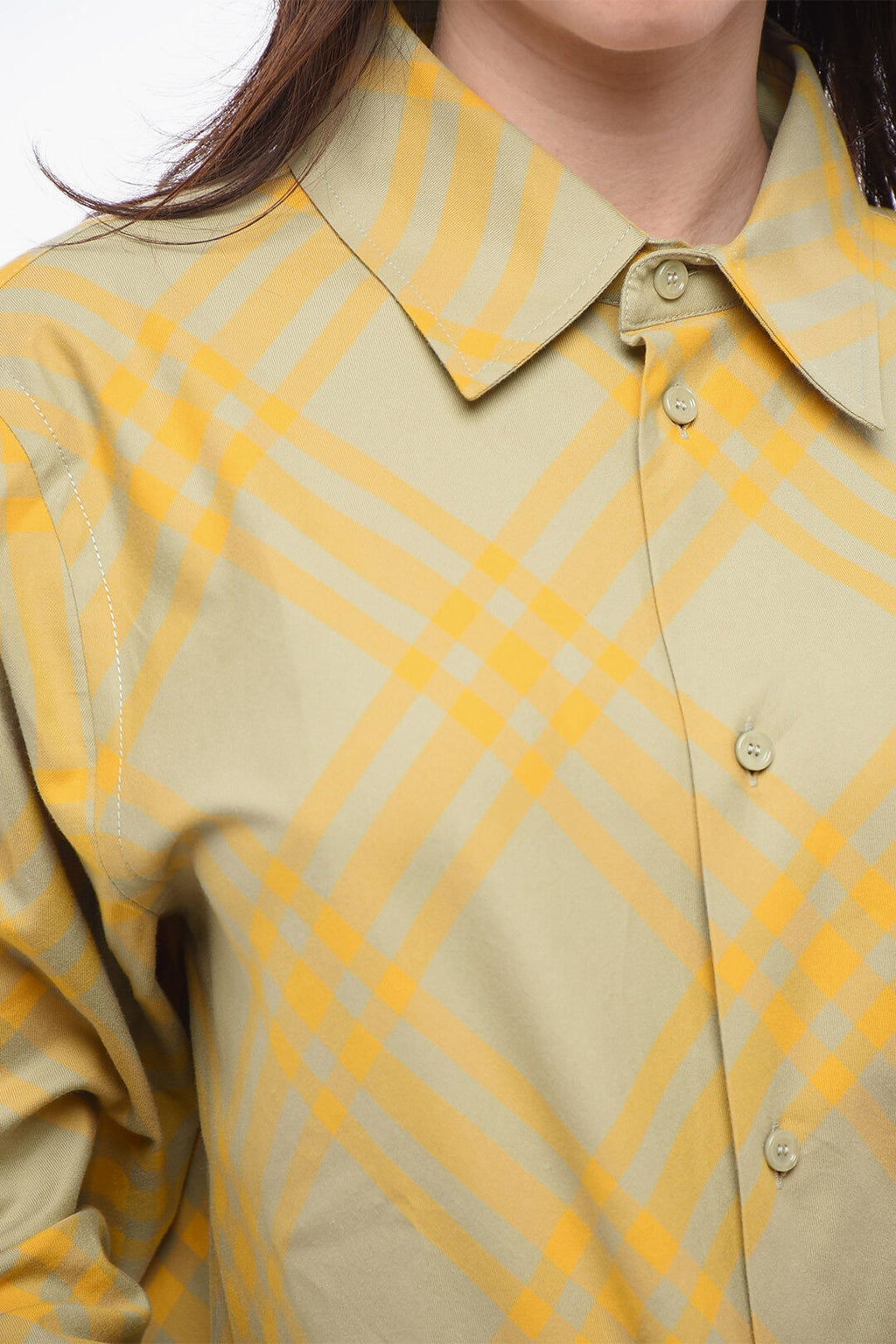 Burberry Tartan Patterned Cotton Flannel Shirt