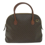 CELINE Macadam Canvas Tote Bag PVC Leather 2way Brown  tb1019