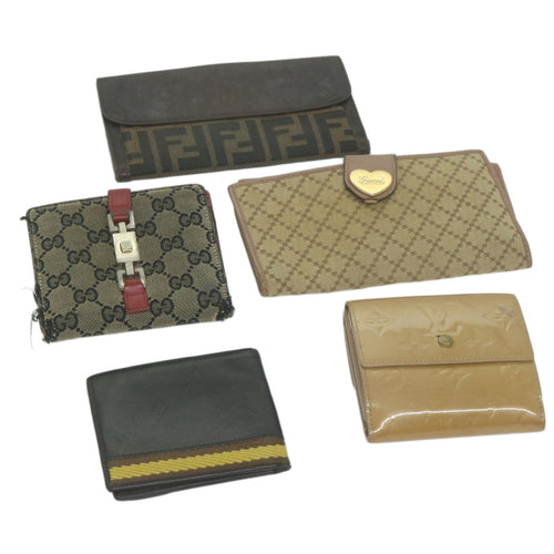 GUCCI Fendi Louis Vuitton Monogram Vernis Zucca GG Wallet 5Set  tb1031
