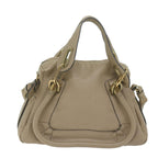 Chloe Paraty Shoulder Bag Leather Beige tb1035