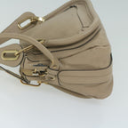 Chloe Paraty Shoulder Bag Leather Beige tb1035
