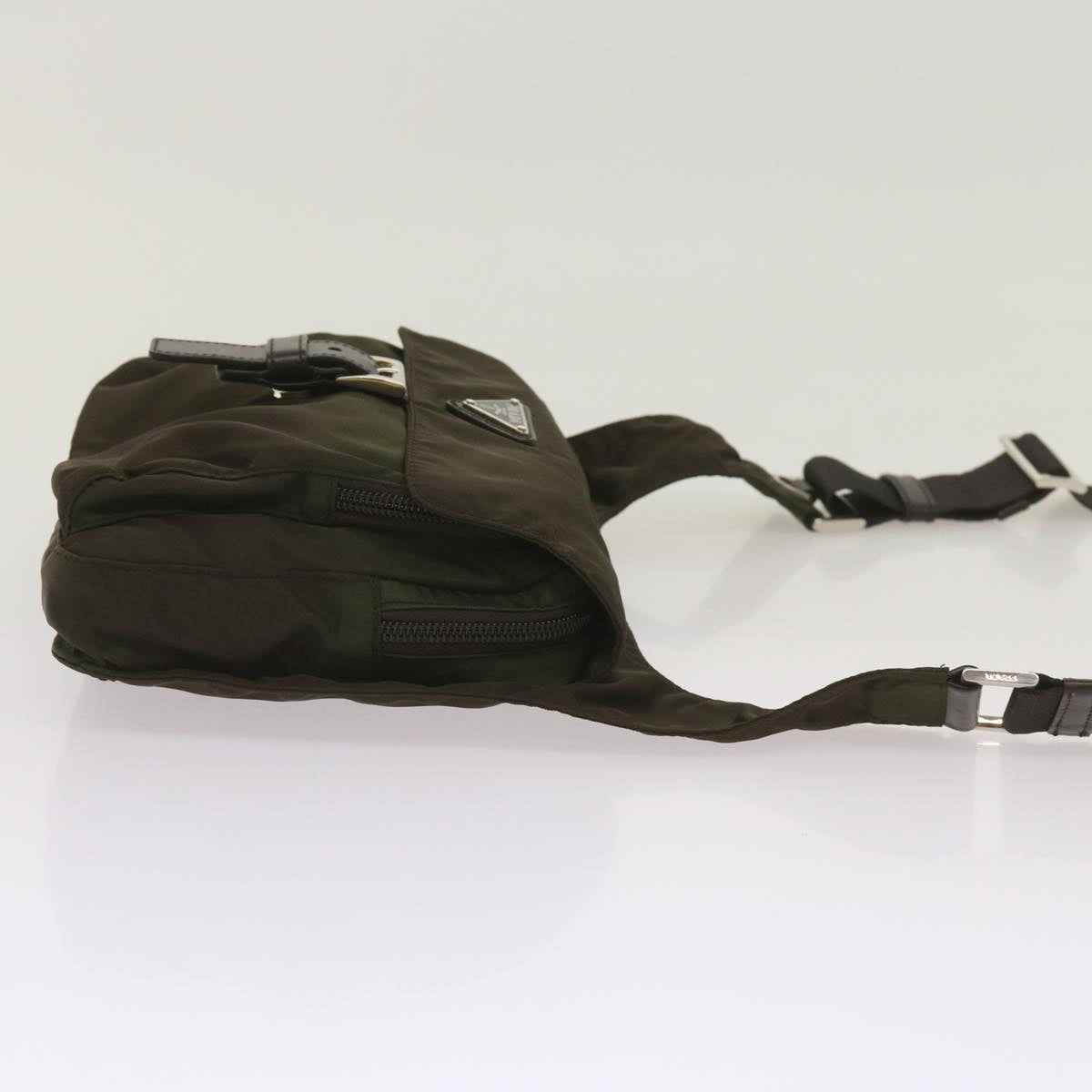 PRADA Shoulder Bag Nylon Khaki  tb1041