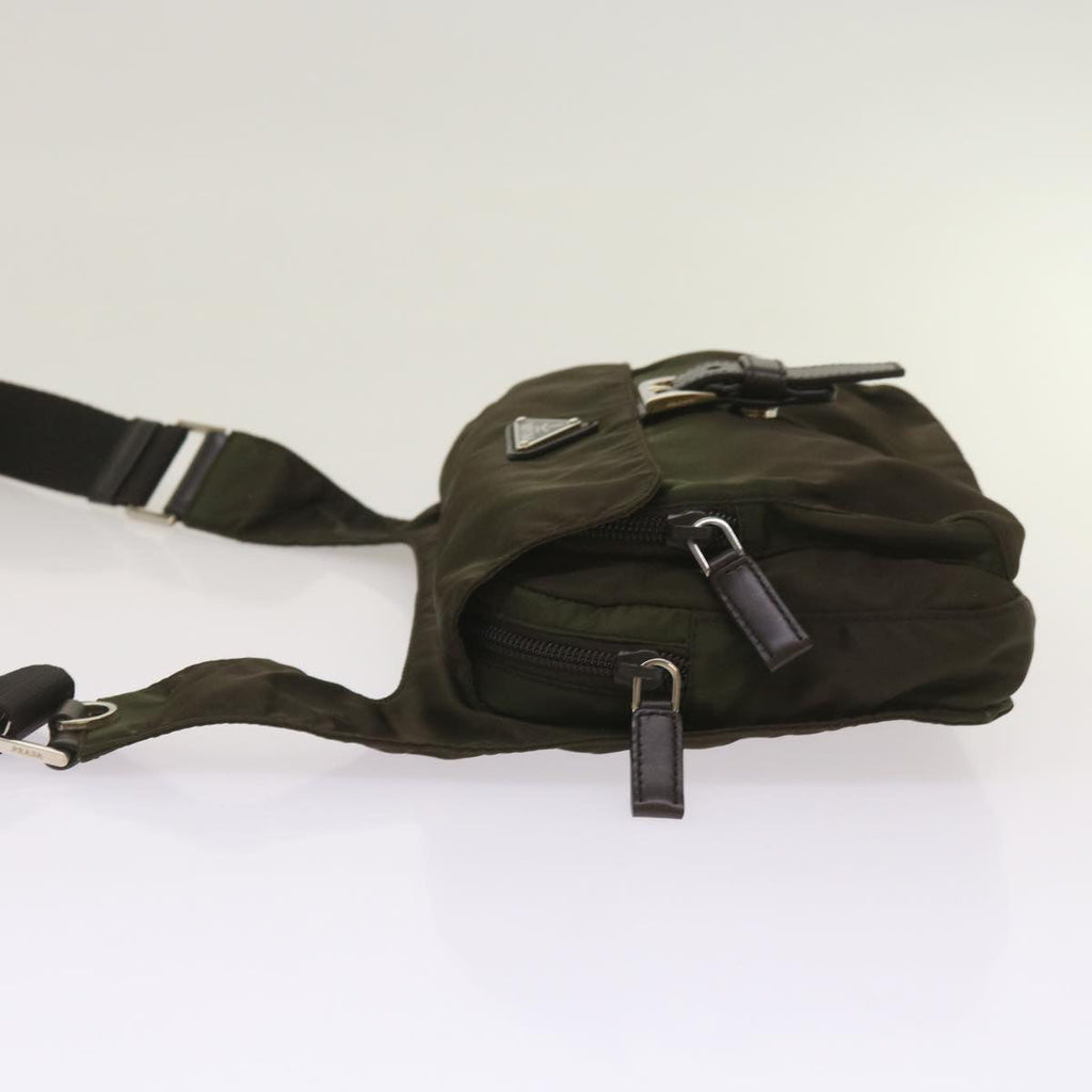 PRADA Shoulder Bag Nylon Khaki  tb1041