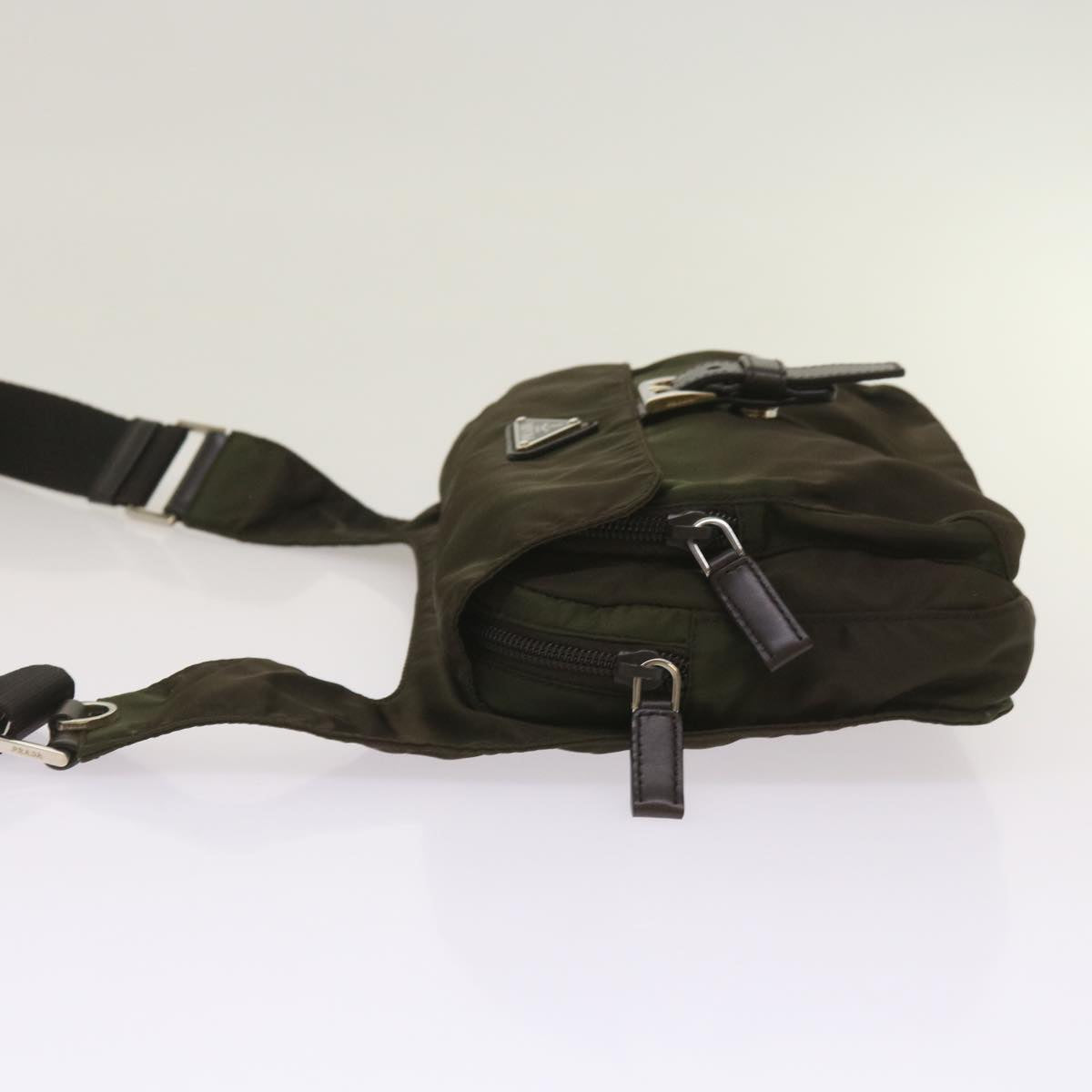 PRADA Shoulder Bag Nylon Khaki  tb1041