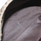 FENDI Zucca Canvas Mamma Baguette Shoulder Bag Black Browntb1055