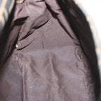 FENDI Zucca Canvas Mamma Baguette Shoulder Bag Black Browntb1055