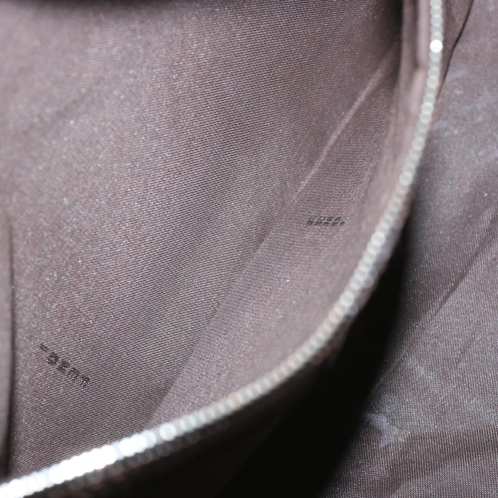 FENDI Zucca Canvas Mamma Baguette Shoulder Bag Black Browntb1055