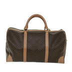 CELINE Macadam Canvas Boston Bag PVC Brown  tb1060