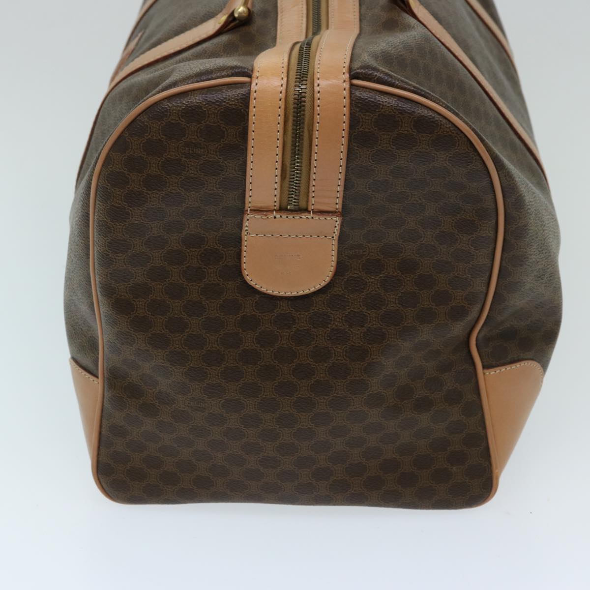 CELINE Macadam Canvas Boston Bag PVC Brown  tb1060