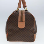 CELINE Macadam Canvas Boston Bag PVC Leather Brown  tb1107