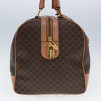 CELINE Macadam Canvas Boston Bag PVC Leather Brown  tb1107