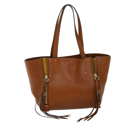 Chloe Milo Shoulder Bag Leather Brown tb881
