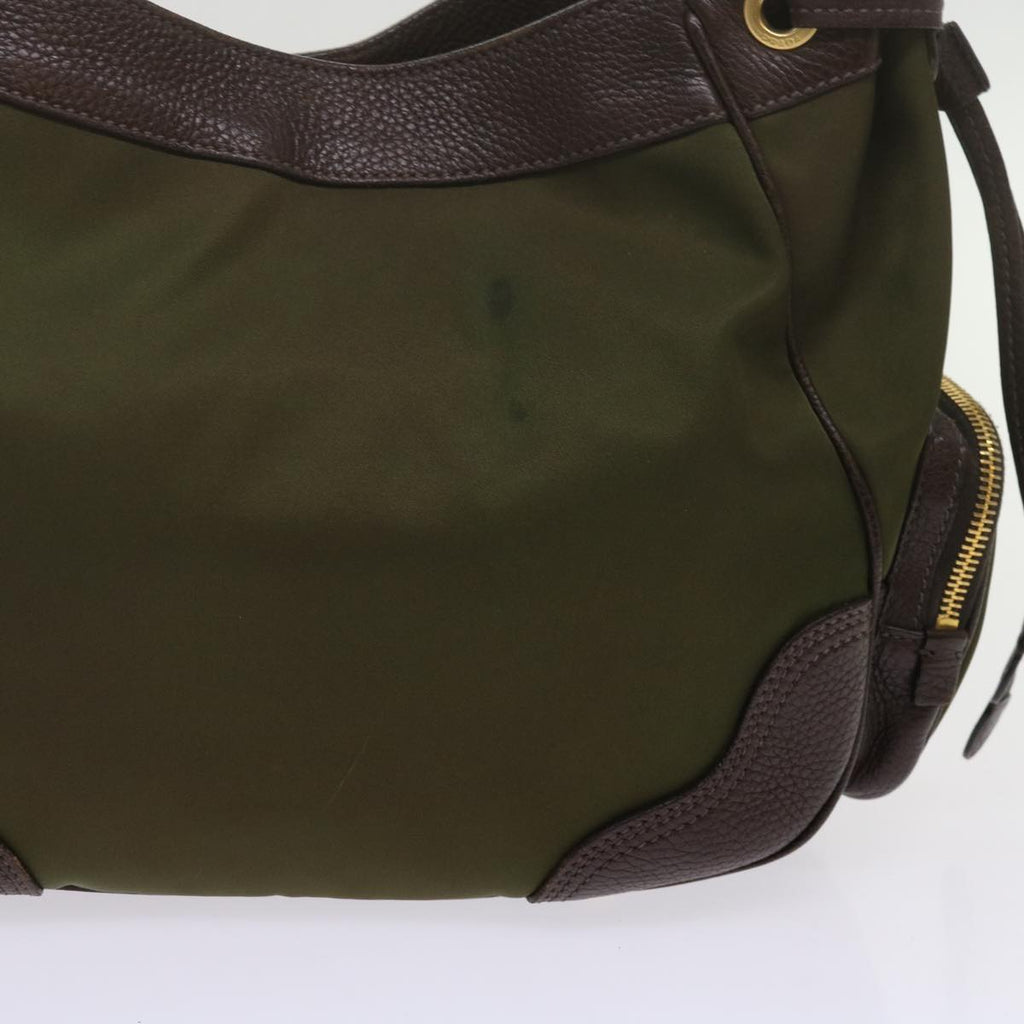 PRADA Shoulder Bag Nylon Khaki  tb969