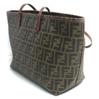 Fendi Zucca Pattern Handbag Brown Red
