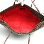 Fendi Zucca Pattern Handbag Brown Red