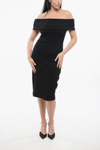 Bottega Veneta Textured Nylon Off-the-shoulder Dress