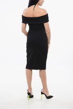 Bottega Veneta Textured Nylon Off-the-shoulder Dress