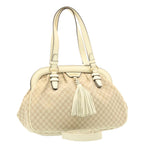CELINE Macadam Canvas 2way Shoulder Bag Hand Bag Beige  th2019