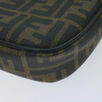FENDI Zucca Canvas Shoulder Bag Brown Blackth4549