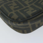FENDI Zucca Canvas Shoulder Bag Brown Blackth4549