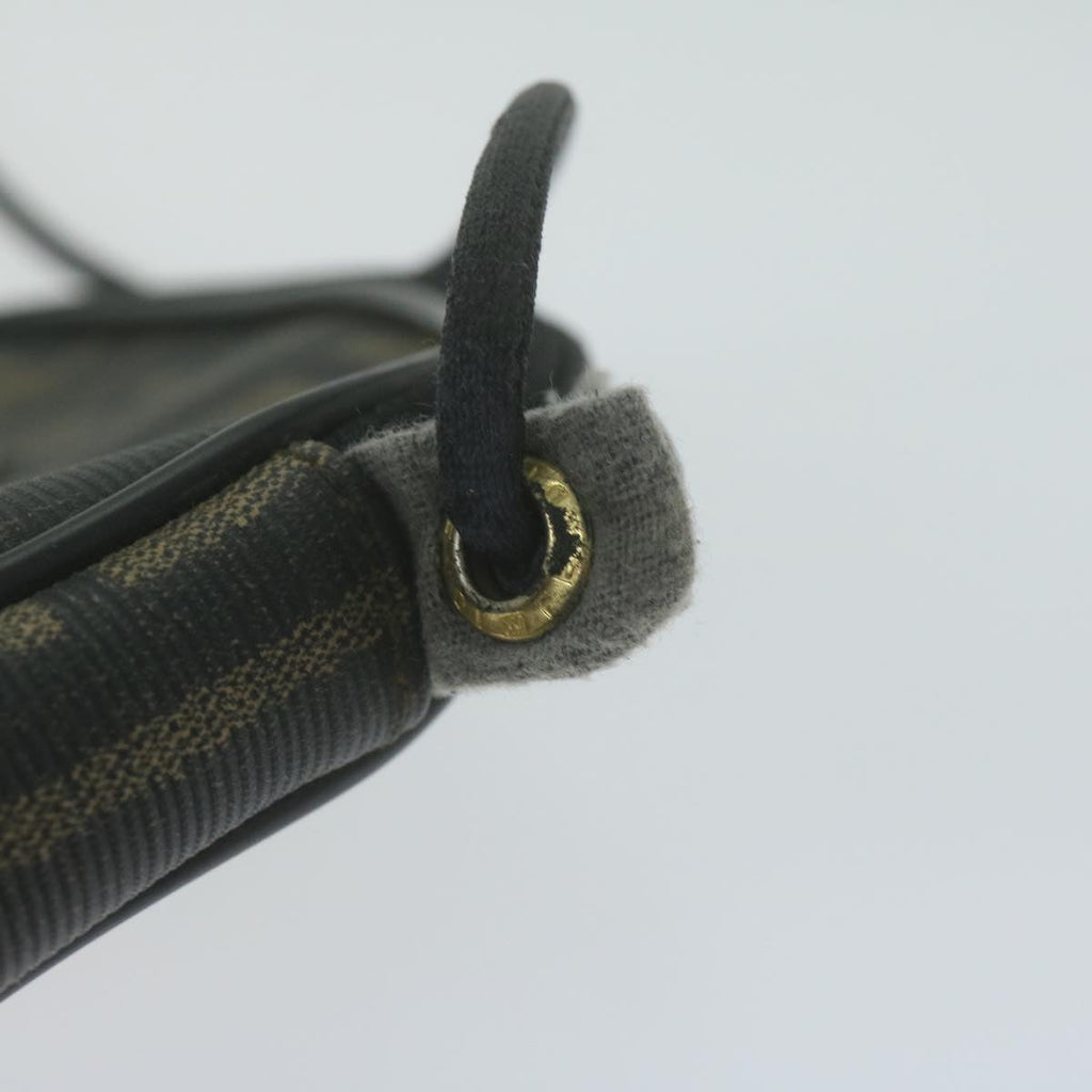 FENDI Zucca Canvas Shoulder Bag Brown Blackth4549