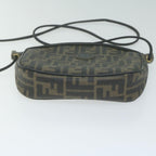 FENDI Zucca Canvas Shoulder Bag Brown Blackth4549