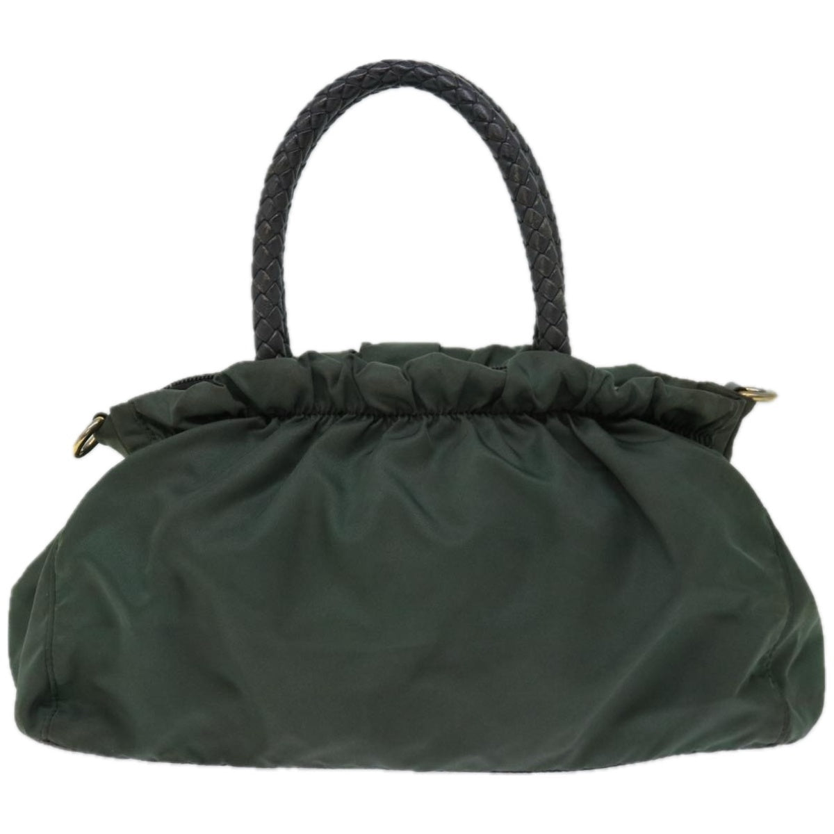 PRADA Hand Bag Nylon 2way Green th4577