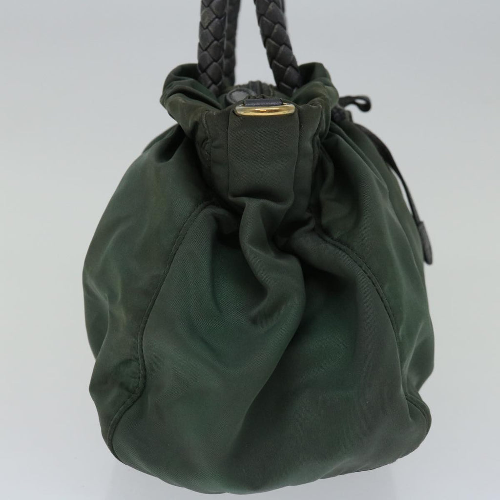 PRADA Hand Bag Nylon 2way Green th4577